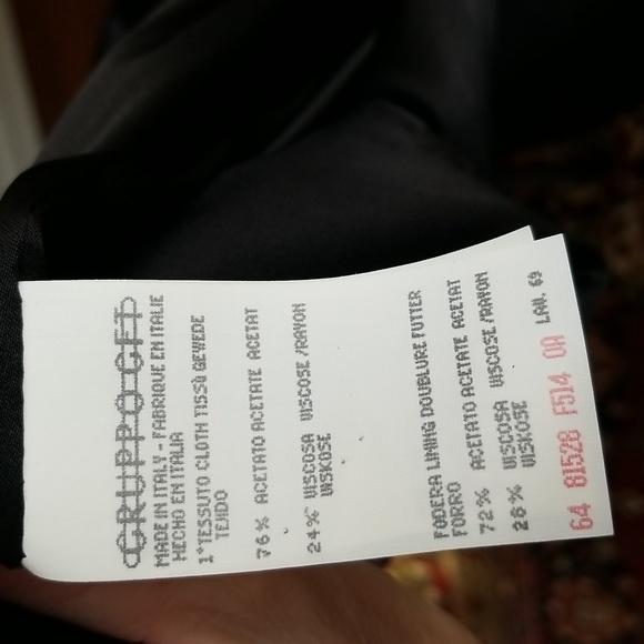 VALENTINO BOUTIQUE Vintage S606 Black Skirt Suit with Velvet Inset Size 10 NWT!! - Picture 13 of 13